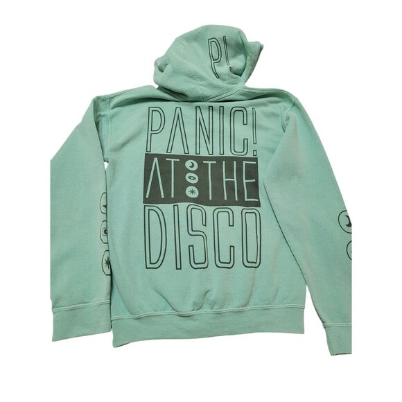 Panic! At the Disco Sz S Concert Sweatshirt Pullover Hoodie 2018 Turquoise/blue - Picture 7 of 7